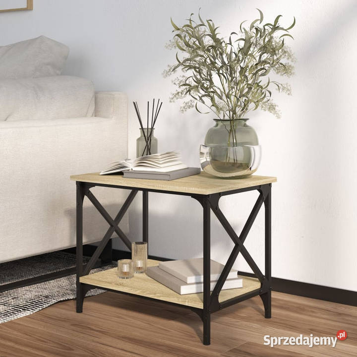Stolik boczny dąb sonoma 55x38x45 materiał Stoły Warszawa