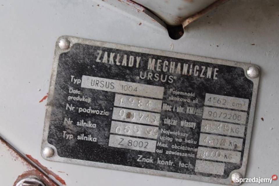 Ursus 10041014 z 1984roku Oyginał Węgorzewo