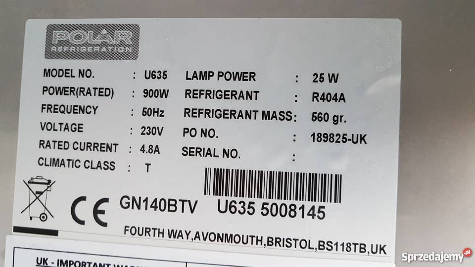 Szafa mroznicza POLAR 21 Krotoszyn