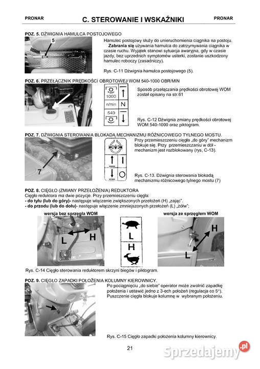 Instrukcja obsługi Pronar MTZ 320 AM 320 AMK Stalowa Wola sprzedam