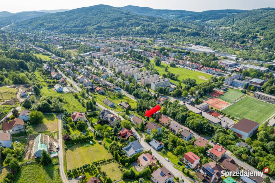 Dom w Beskidach z sauną i balią 90 m gotowy do 1 piętro Nieruchomości Sucha Beskidzka