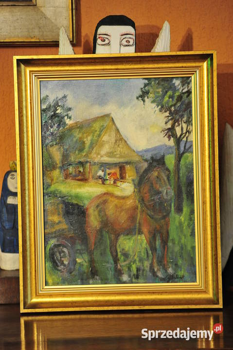 GUTEKUNST Barbara 19192002 obraz Koń zagrodzie Wrocław