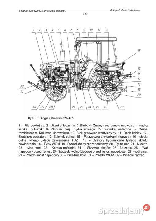 Instrukcja obsługi Belarus MTZ 320 422 623 sprzedam