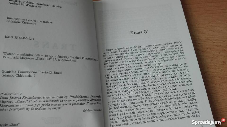 Trans Bożena Budzińska Rok wydania 1998 pomorskie sprzedam