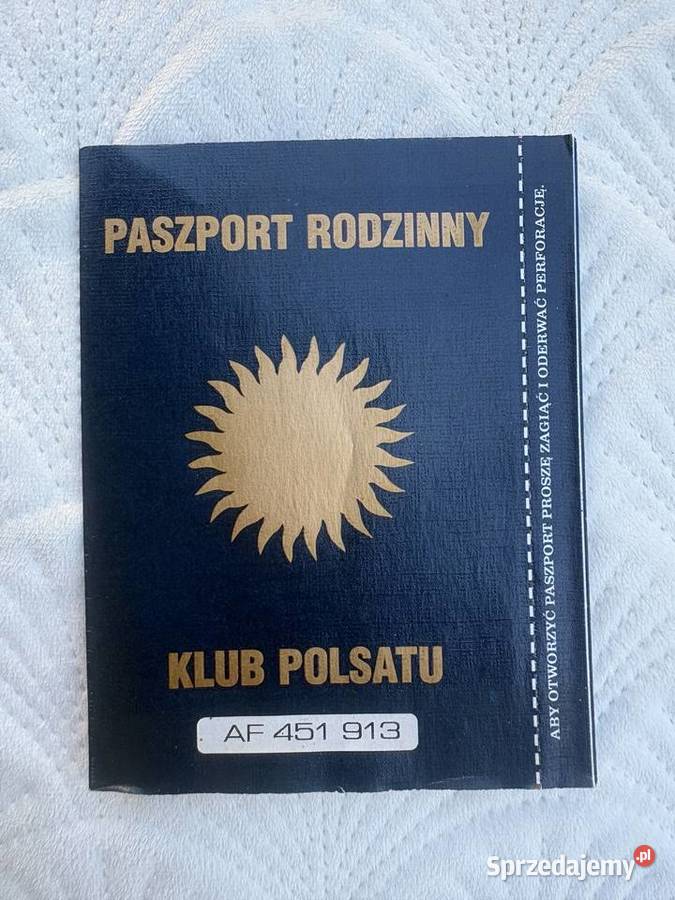 Nowy paszport Polsatu z perforacją przedmiot podkarpackie Tarnobrzeg