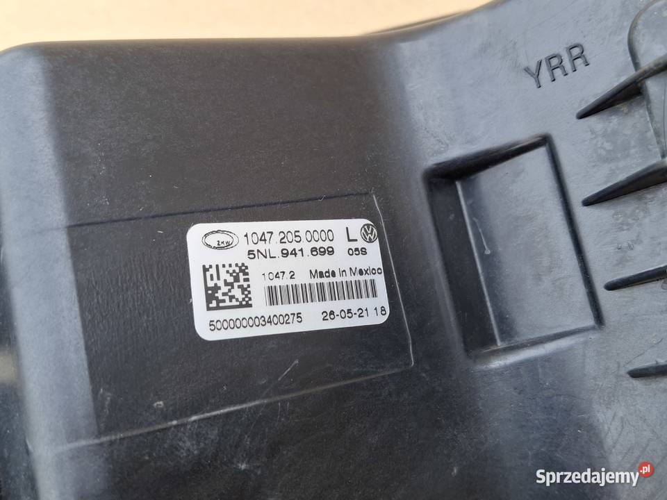 VW TIGUAN 2 II HALOGEN LEWY LAMPA PRZECIWMGIELNA Bieleń