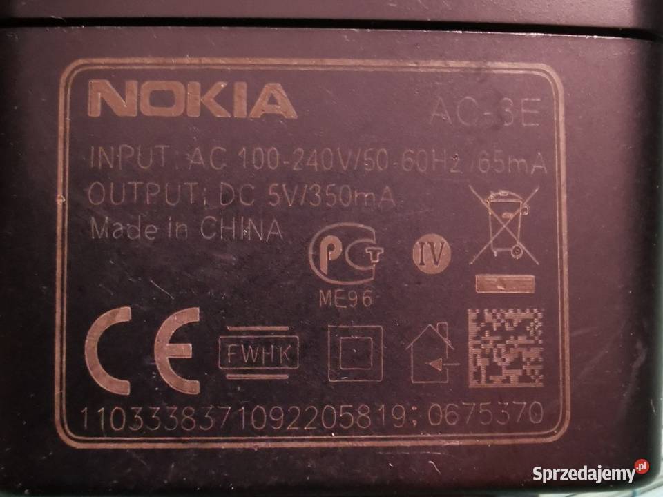 Ładowarka sieciowa Nokia Elektronika Koszalin