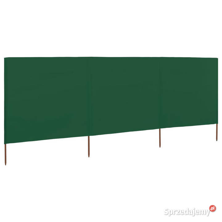 Parawan 3skrzydłowy z tkaniny 400 x 120 zielony mazowieckie