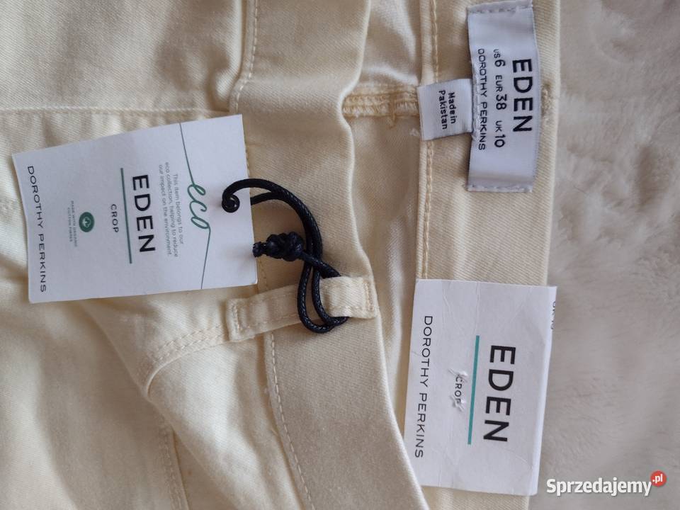 38M Firmowe żółte rybaczki z LondynuspodnieNOWE Dorothy Perkins Spodnie Kraków