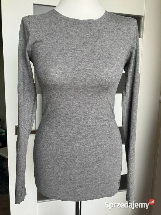 Longsleeve bluzka szara basic wiskoza Oxmo podkarpackie Nisko
