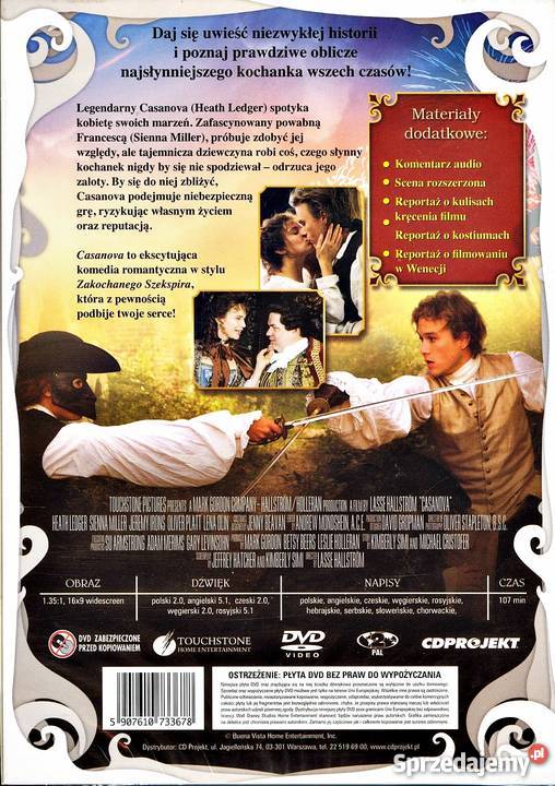 CASANOVA HEATH LEDGER DŁUGIE WIECZORY wielkopolskie Kalisz