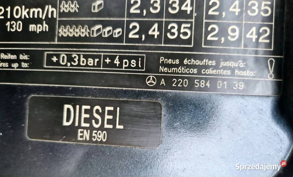 KLAPKA WLEWU PALIWA MERCEDES W220 S KLASA SEDAN Działoszyce sprzedam