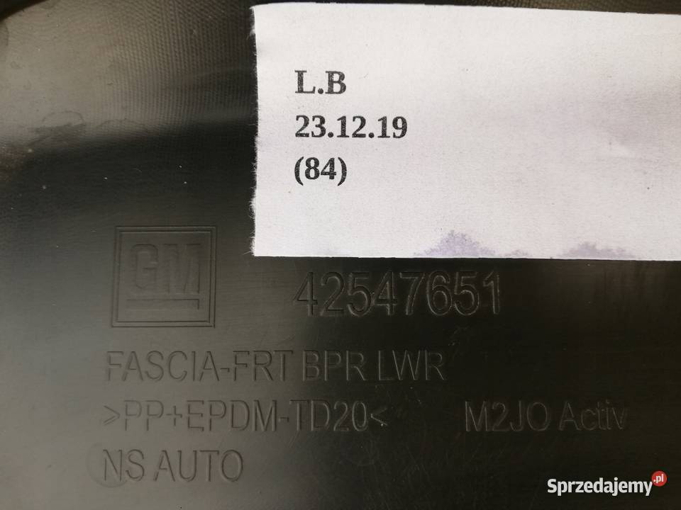 SPOILER ZDERZAKA PRZÓD OPEL MOKKA Nowy Tomyśl