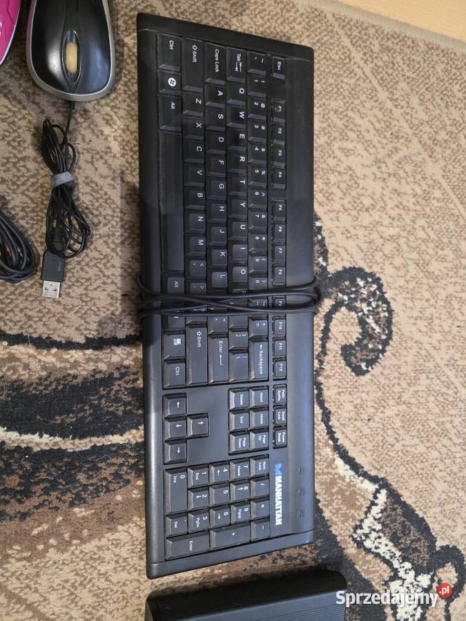 Klawiatura myszki obudowa dysku HDD z zasilaczem Klawiatury i myszy