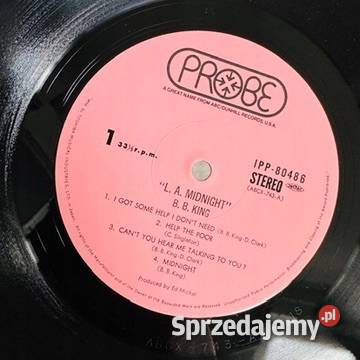 BB King LA Midnight EXNM Japan Obi LP 1971 Probe płyta winylowa Gdynia
