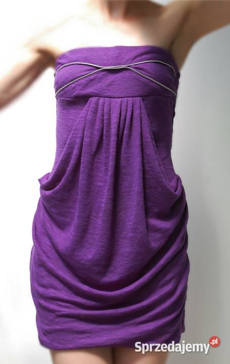 Sukienka wieczorowa Zara 38 M fiolet zamki Lublin sprzedam
