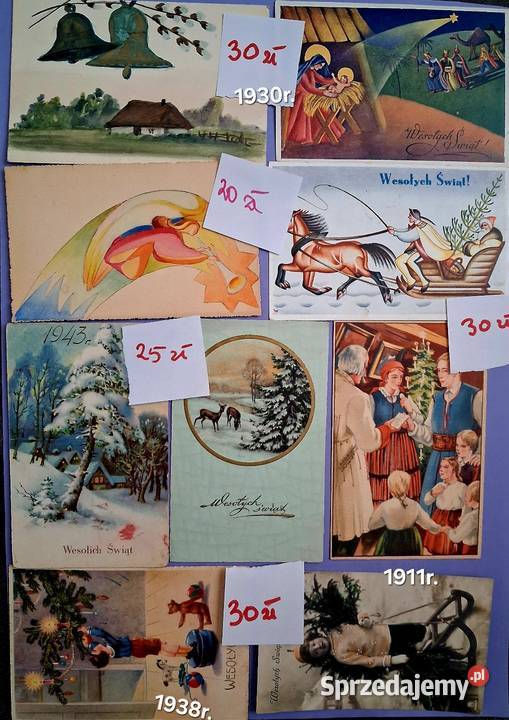 Stare kartki świąteczne Hrubieszów