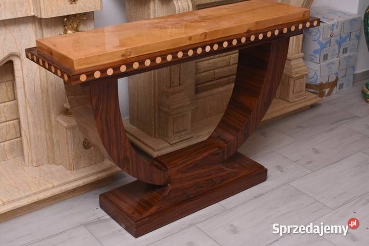 Drewniana Konsola Stolik Styl Art Deco Komoda Komody Kraków