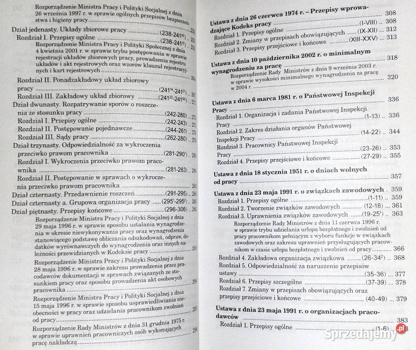 Kodeks pracy 2004 miękka Chełm