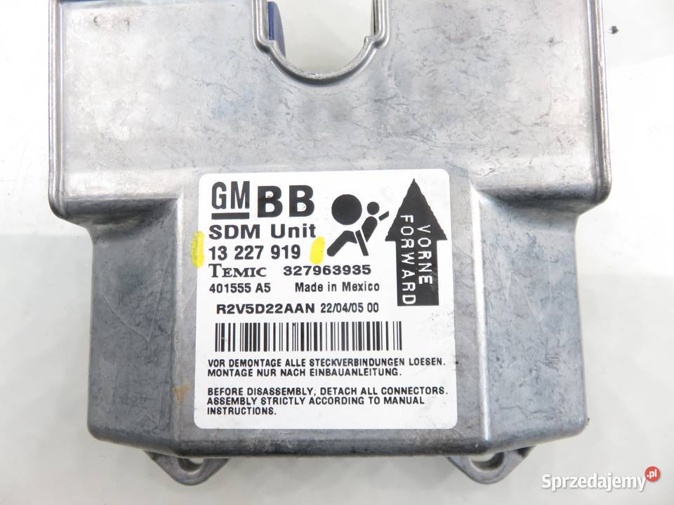 MODUŁ AIRBAG OPEL ASTRA III H 13227919