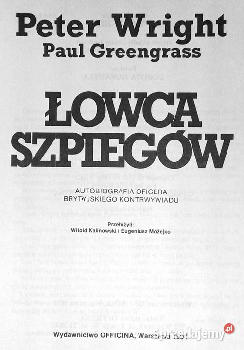 Łowca szpiegów Peter Wright Chełm