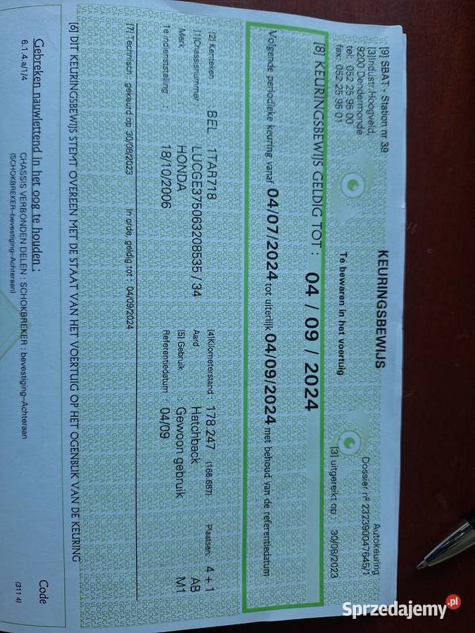 HONDA JAAZ 14 BENZYNA ŁAŃCUCH ROZRZĄDU serwisowany w ASO Zamość