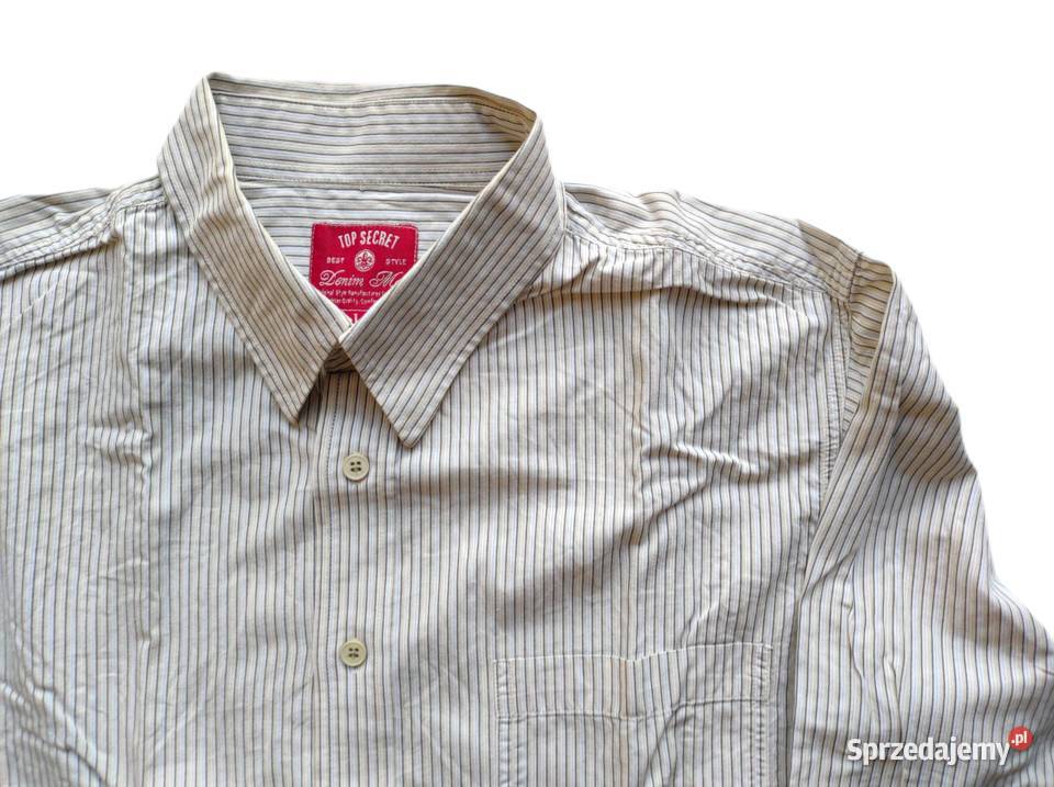 4990 TOP SECRET bawełniana w prążki L biały Kędzierzyn-Koźle sprzedam