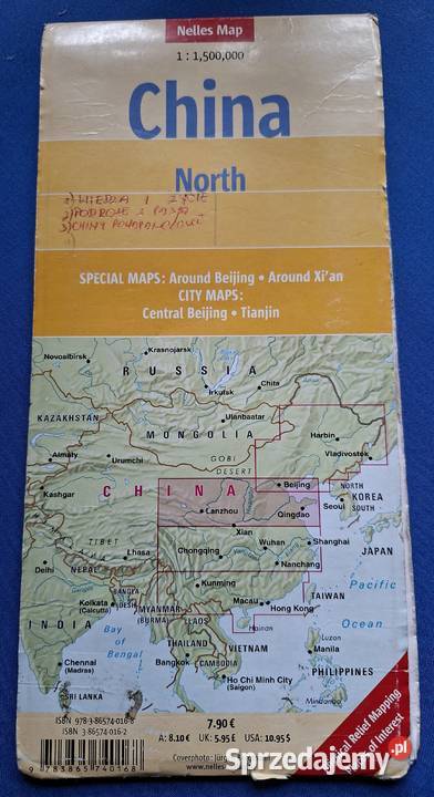 China North Nelles Map 11 500 000 ISBN 9783865740168 Kraków
