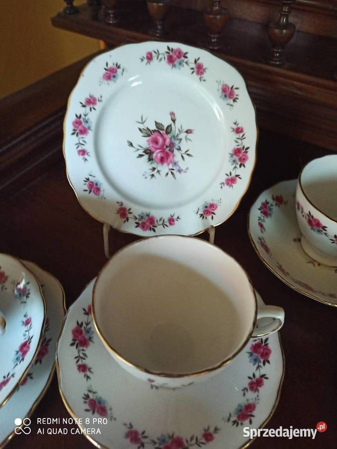 filiżanka z talerzykiem deserowym Royal Vale pomorskie Gdańsk