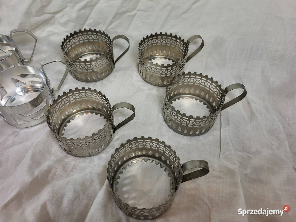 Koszyczki na szklanki PRL 2 zestawy Warszawa