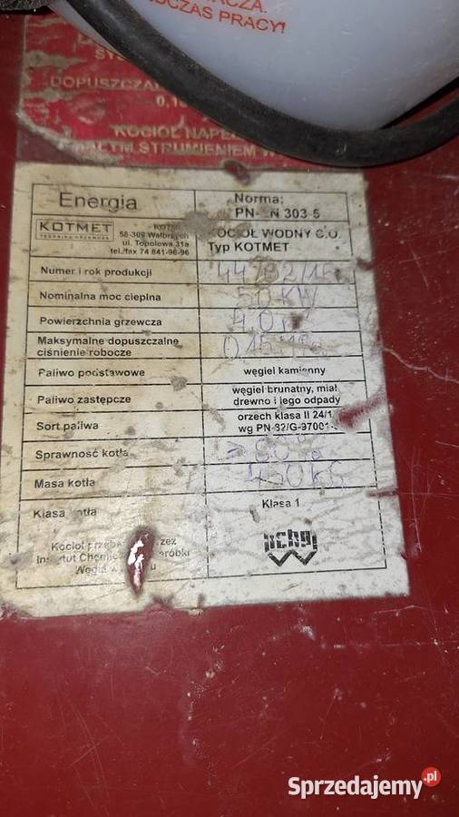 kociol wodny kotmet pn en 303 Szczawno-Zdrój sprzedam