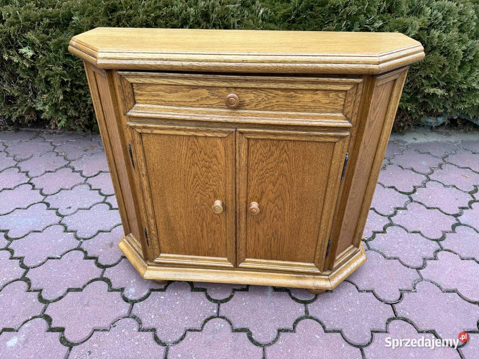 Szafka wąska stylowa dębowa komoda płytka Pozostałe mazowieckie
