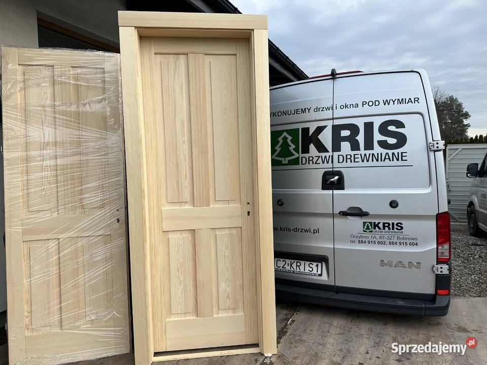 Drzwi drewniane AMERYKAŃSKIE WYSOKIE 240 CAŁA 240cm