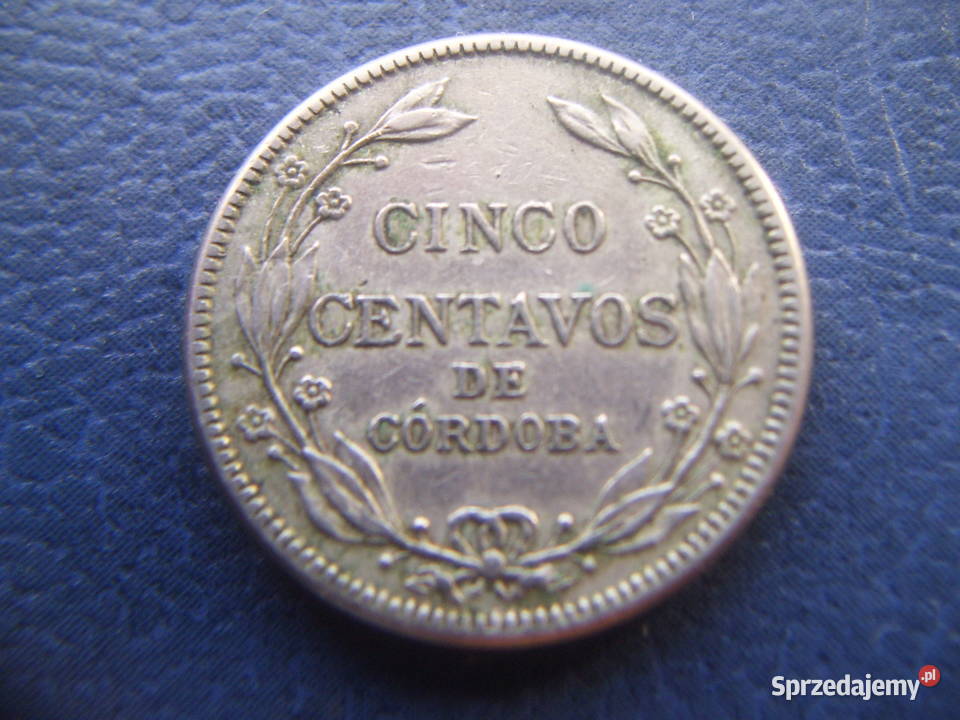 Stare monety 5 centavo 1938 Nikaragua Lesko