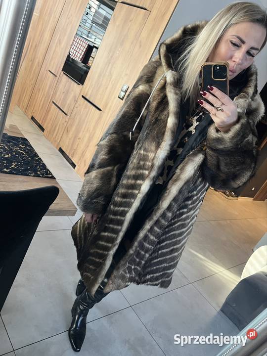 Sprzedam w stanie idealnym futro z wilka LXL Kurtki i płaszcze Kraków sprzedam