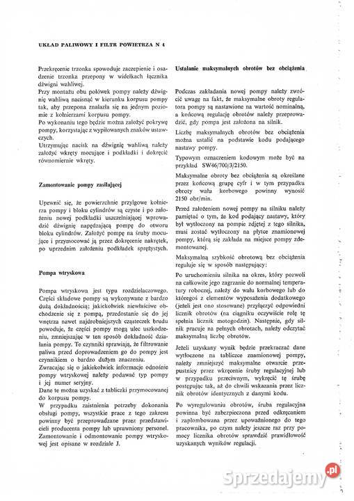 instrukcja PERKINS AD3152 UR C 3603P MF 255 podkarpackie Stalowa Wola sprzedam