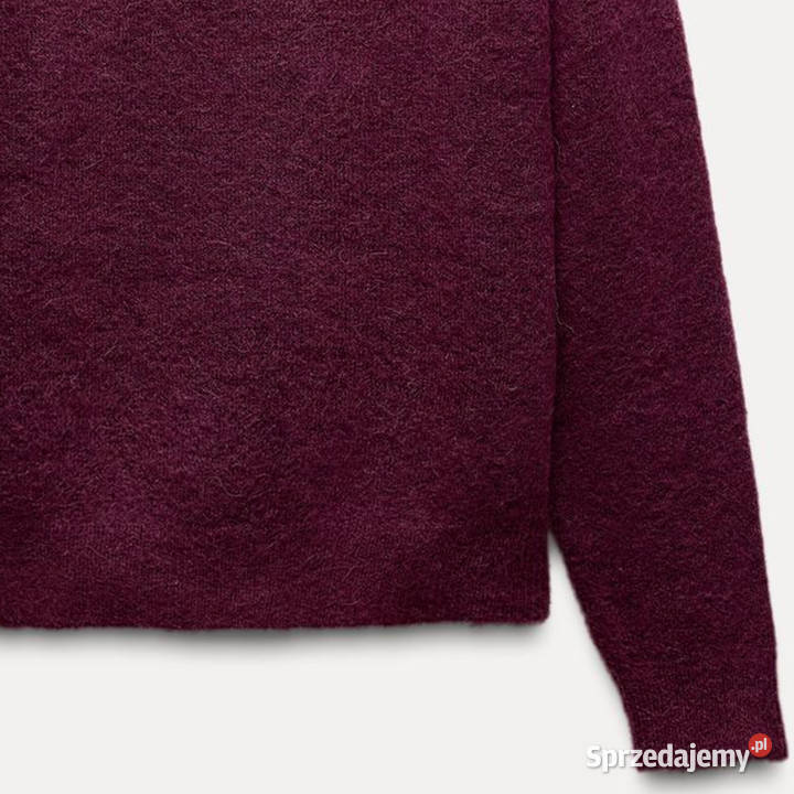 Zara piękny ciepły luźny sweter z wełną alpaką Zara Warszawa sprzedam