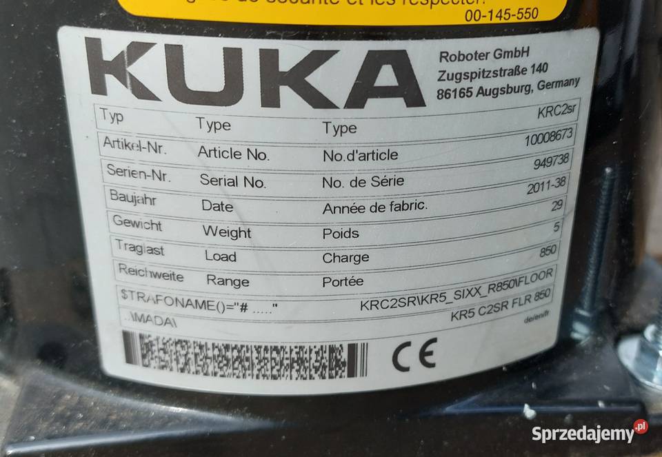 KUKA KRC2sr KR5 SIXX ramiona robotyczne i części Gorzów Wielkopolski