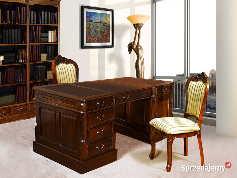 Nowe biurko angielskie 180 gabinet dwustronne Września