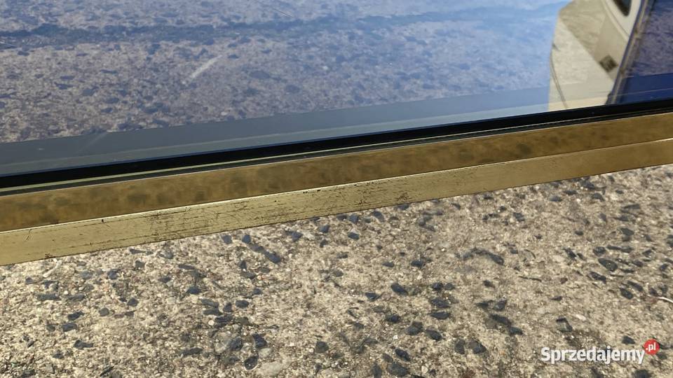 Złoty mosiężny stolik kawowy ława z dymionym Gryfice