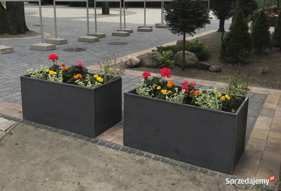 Donica betonowa 100x40x60 Donice betonowe wielkopolskie
