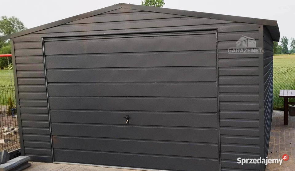GARAŻ BLASZANY 4M X 6M BRAMA UCHYLNA GRAFIT małopolskie Łapanów sprzedam