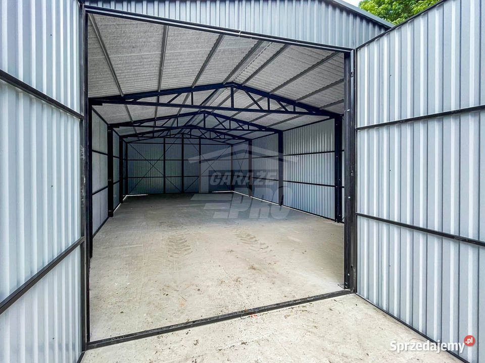 Hala Garaż Blaszany 7x10m Brama Dwuskrzydłowa Inowrocław