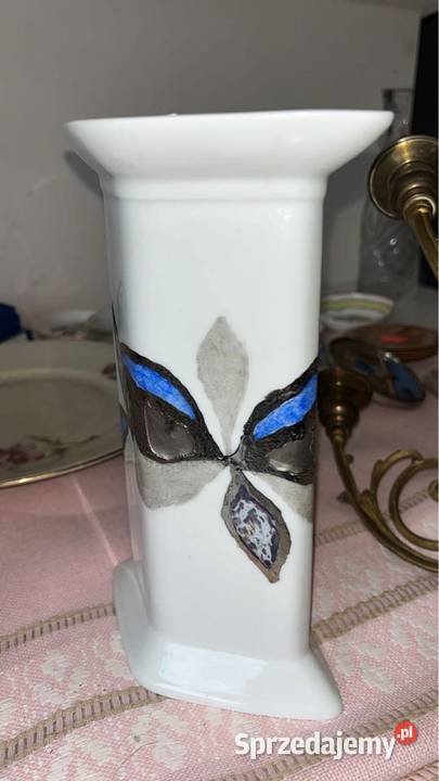 Wazon Kaiser Germany Ręcznie malowany Biała Gdańsk