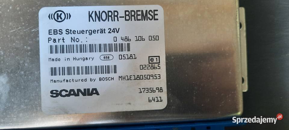 Kaseta Sterownik EBS SCANIA 0486106050 Staszów sprzedam