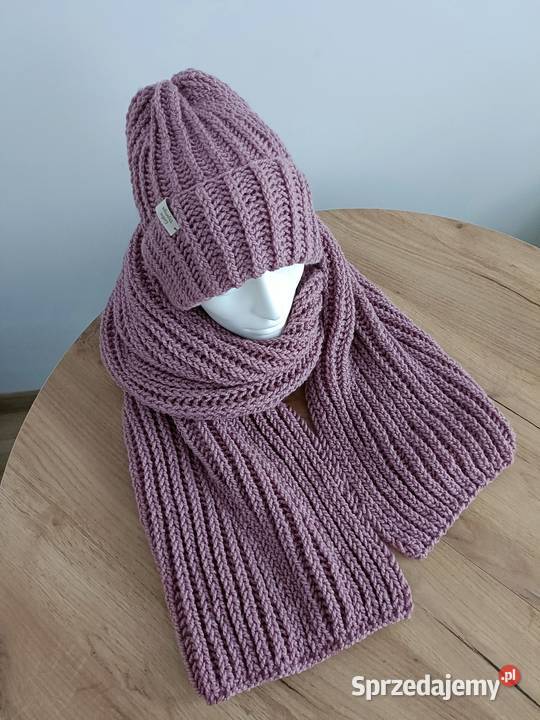 Komplet zimowy czapka szalik handmade Rzeszów