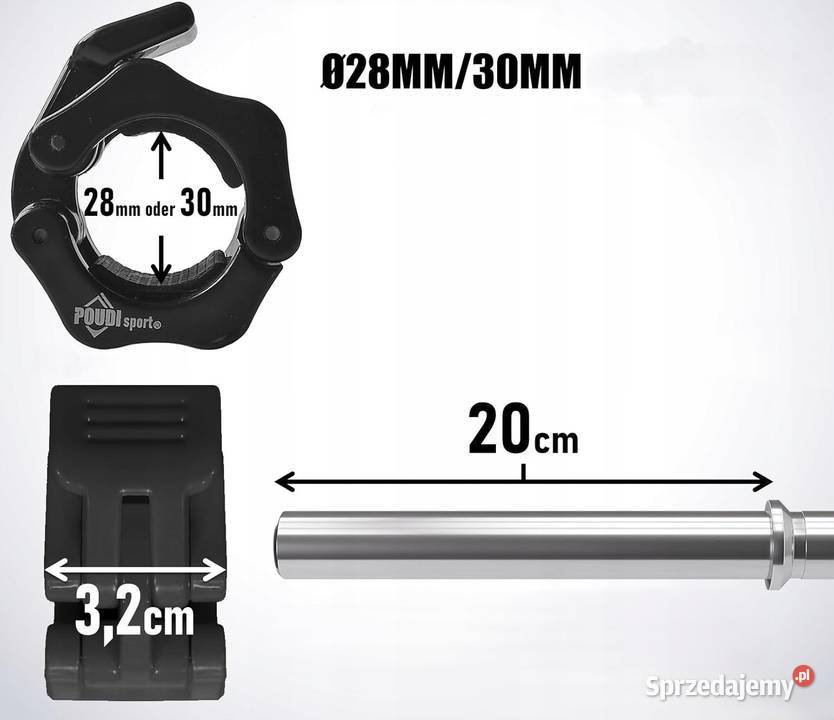 Gryf prosty gładki 120 28 mm Myszyniec