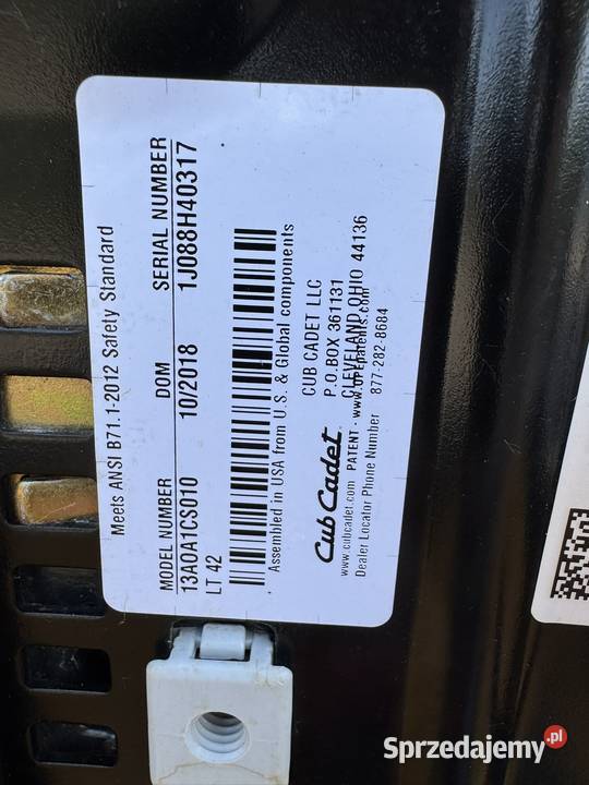 Traktorek Kosiarka Cub Cadet XT1 42 2018r Briggs podlaskie Białystok