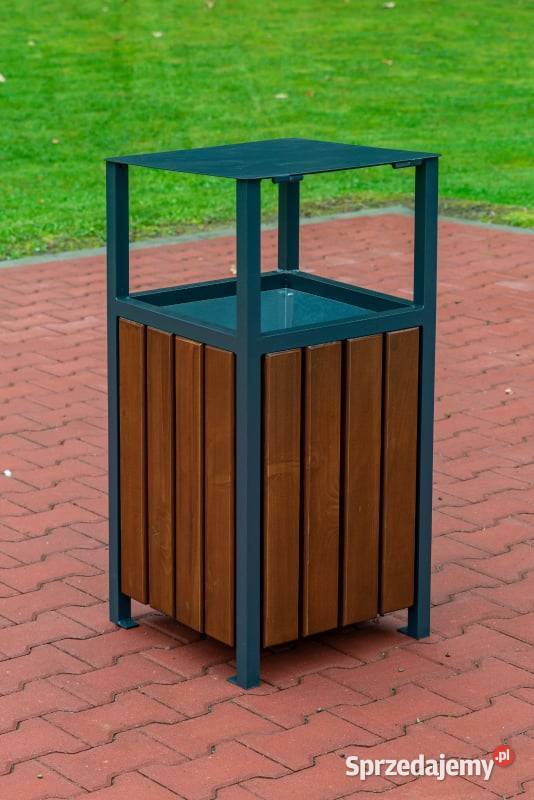 Kosz uliczny na śmieci odpadki z daszkiem dach wielkopolskie sprzedam