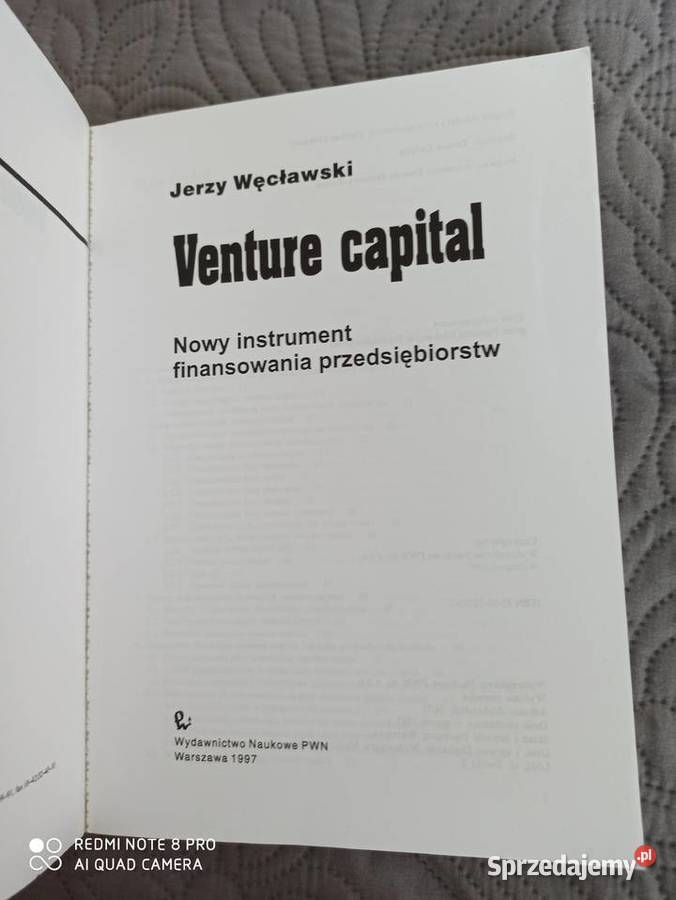 VENTURE CAPITAL JWęcławski Warszawa sprzedam